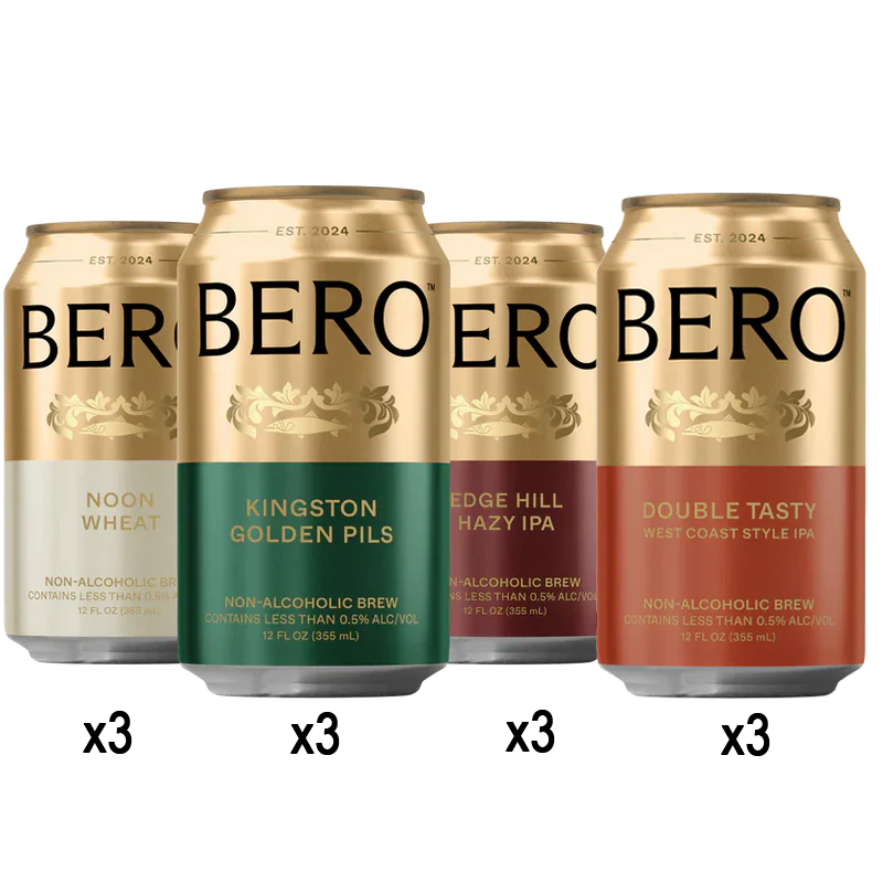 Bero Brewing Variety Pack - Non Alcoholic Beer Mixed Case The Alcohol Free Co