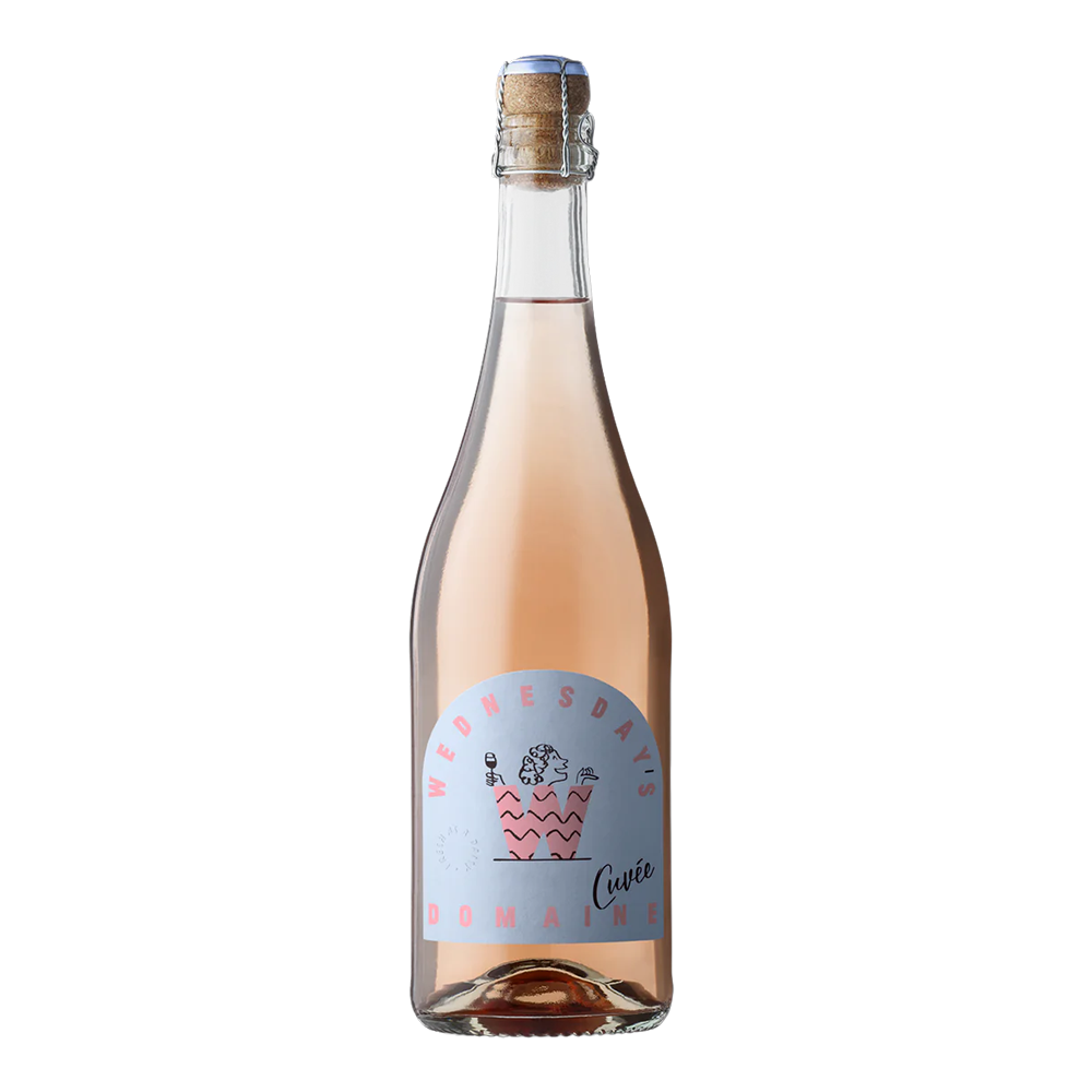 Wednesday's Domaine Rose Cuvee - Alcohol Free Sparkling Rose Wine Dry Drinker