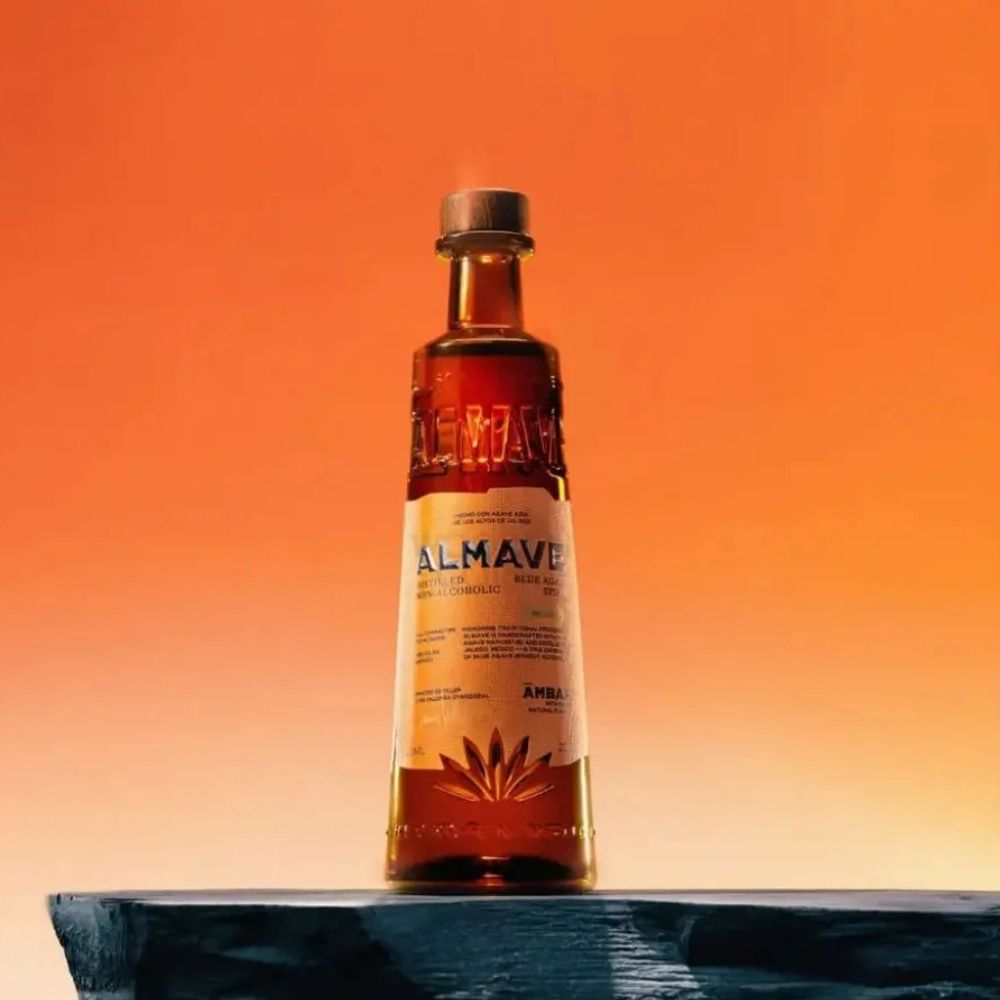 Almave 'Ambar' Blue gave Alcohol Free Tequila Spirit (0.5% ABV) Wise Bartender
