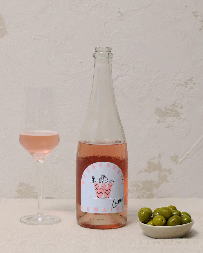 Wednesday's Domaine Rose Cuvee - Alcohol Free Sparkling Rose Wine Dry Drinker