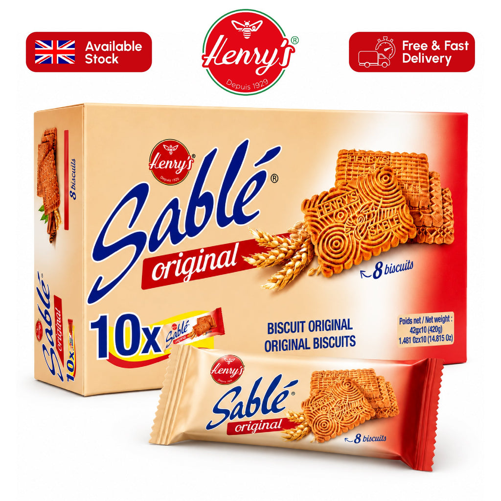 Henry’s Sablé Original Biscuits – 10 x 42g Packs