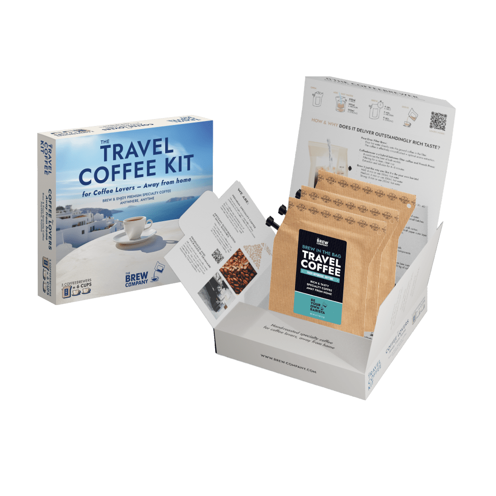SPECIALTY COFFEE TRAVEL KIT GREECE 3 PCS GIFT BOX