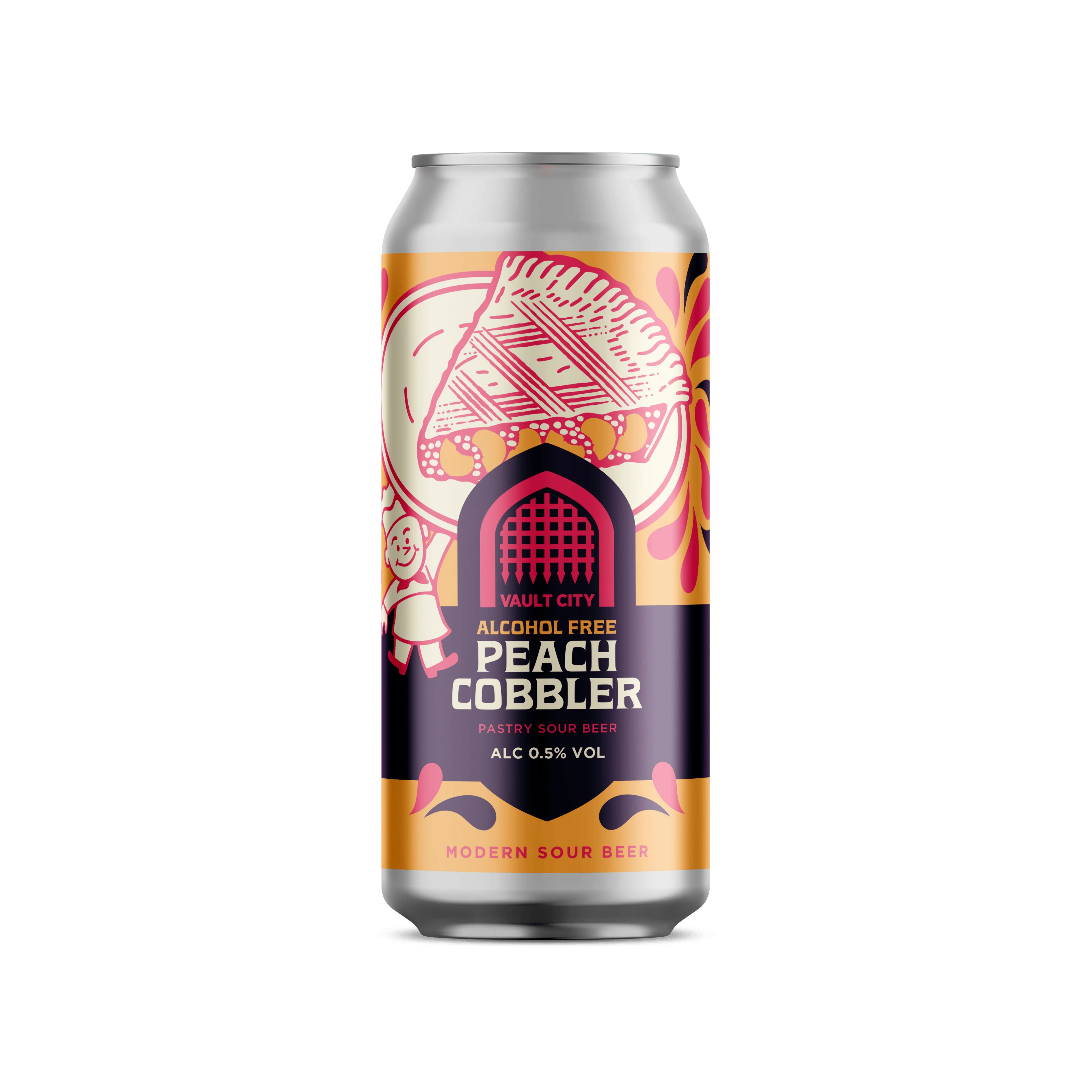 Vault City AF Peach Cobbler - Non Alcoholic Sour Beer