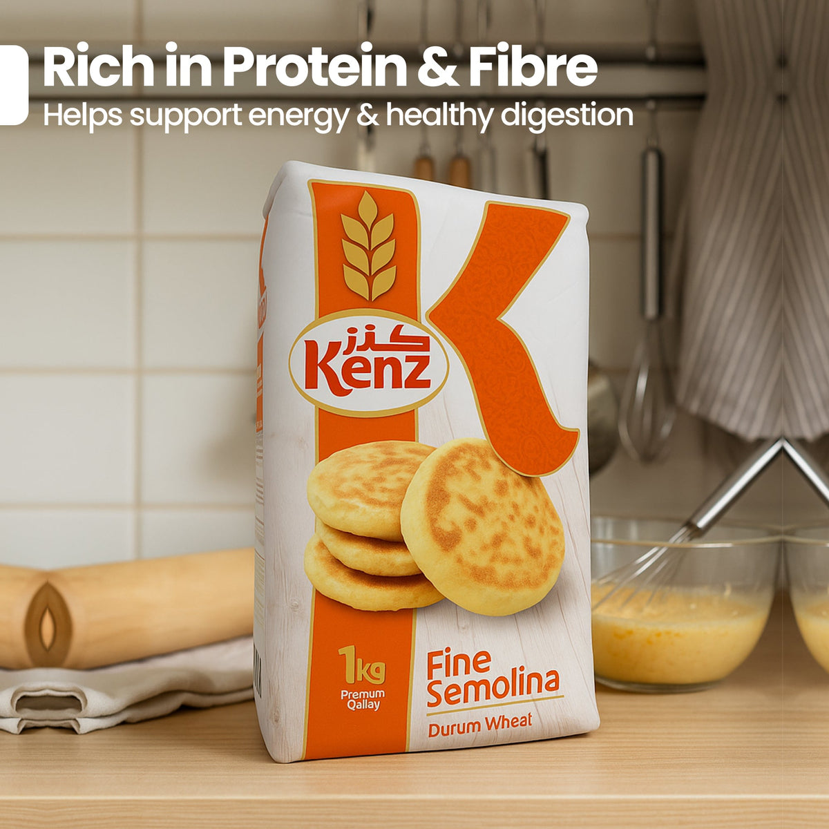 Kenz Finot Durum Semolina 1kg Bag