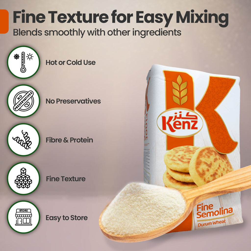 Kenz Finot Durum Semolina 1kg Bag