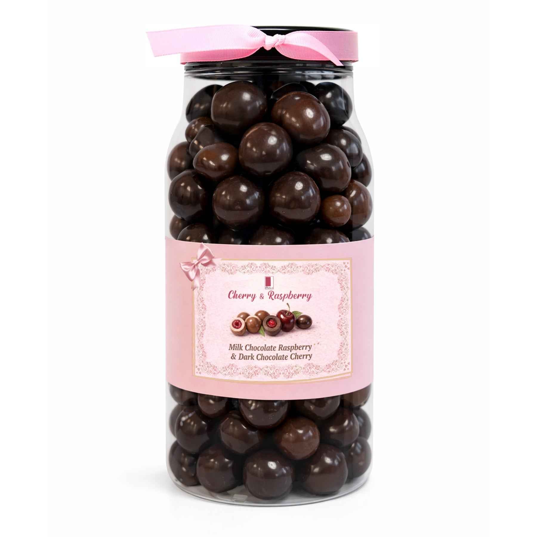 Non-Alcoholic Love Potion Peach Bellini & Raspberry & Cherry Chocolate Selection