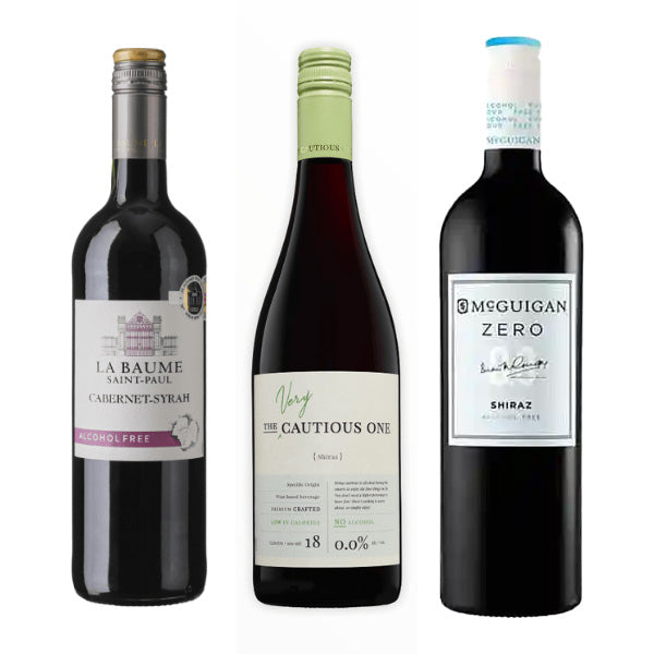 Alcohol Free Red Wine Introduction Bundle – Non Alcoholic Red Wine Tasting Trio Dry Drinker