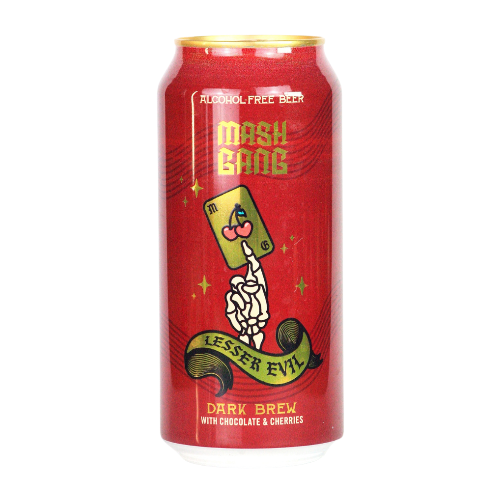 Mash Gang Lesser Evil - Chocolate & Cherry Stout Alcohol Free Drinks Company