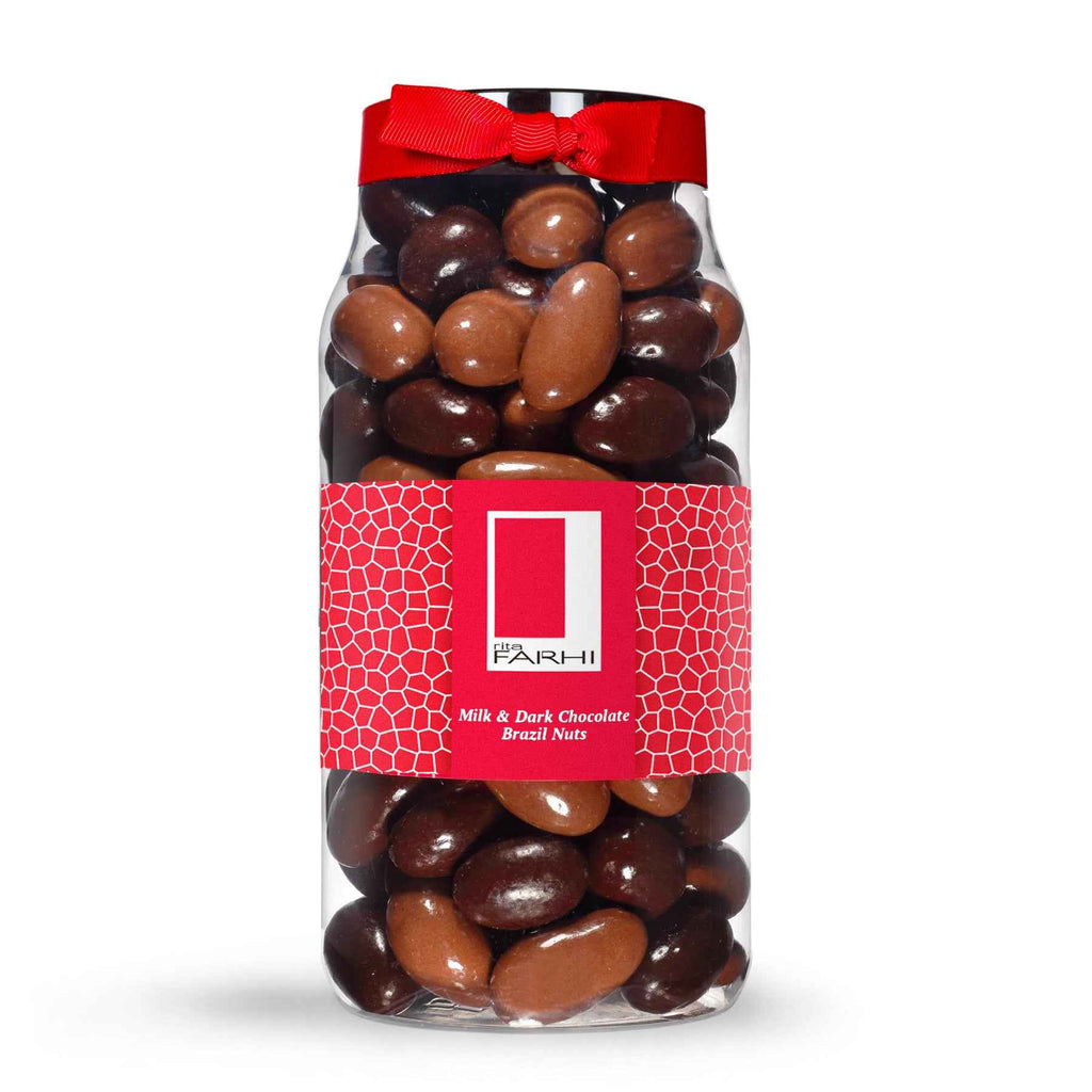 Milk and Dark Chocolate Coated Brazil Nuts, Palm Oil Free, 740g