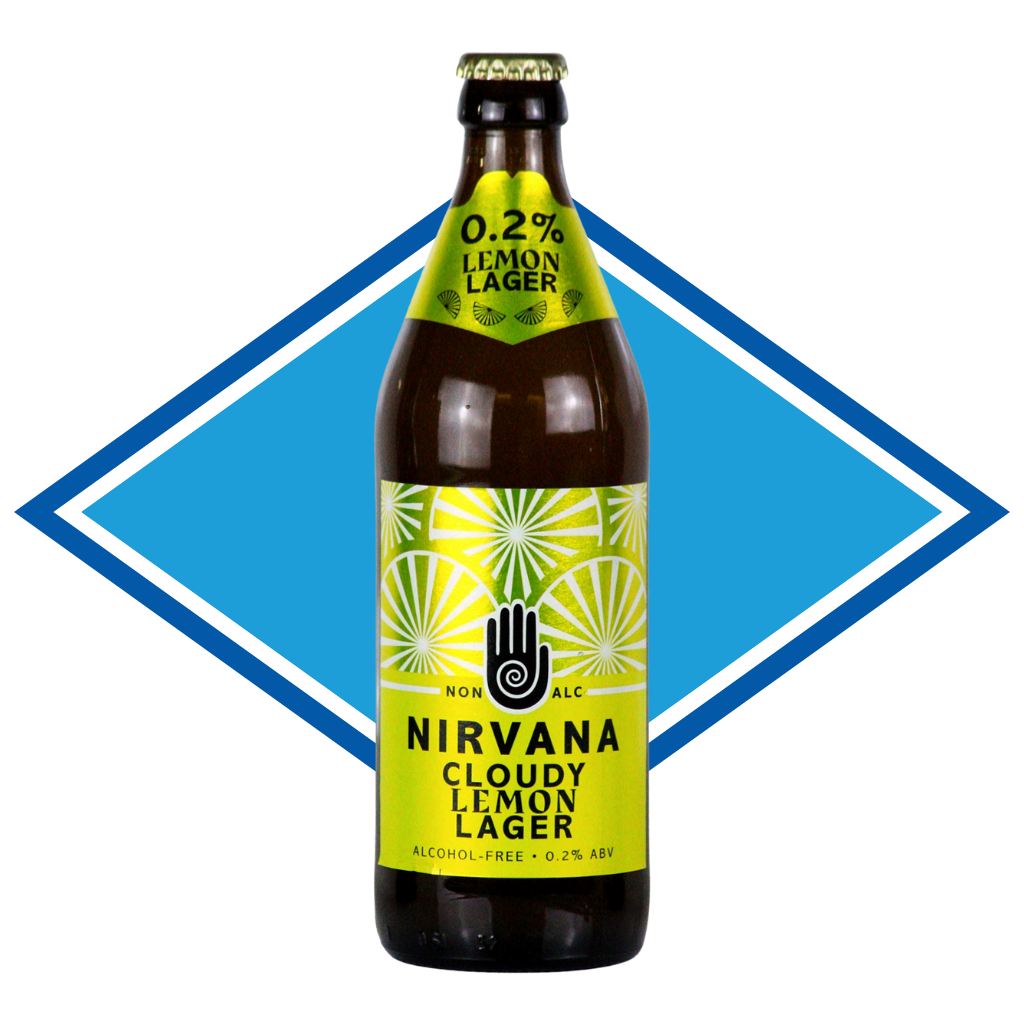 Nirvana Alcohol Free Cloudy Lemon Lager 500ml bottle