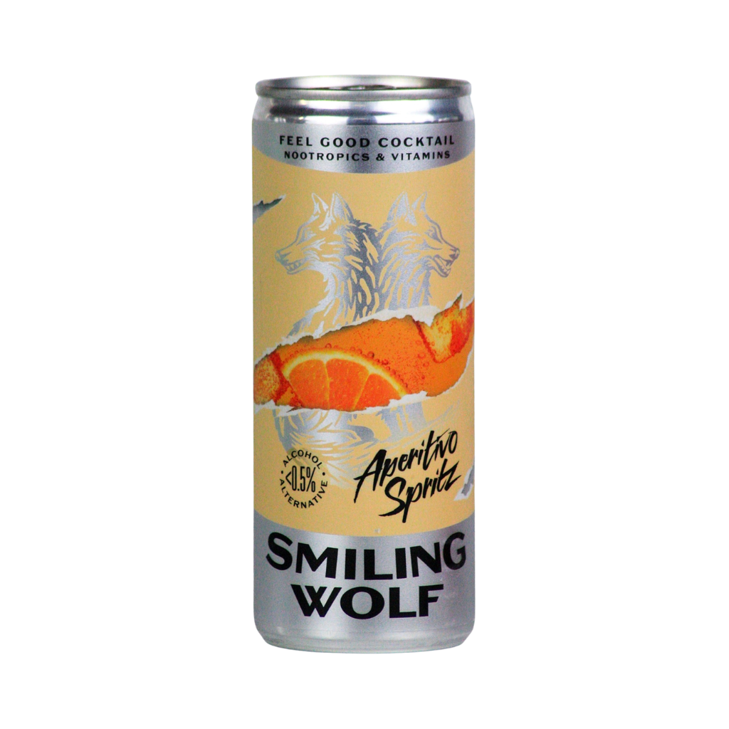 Smiling Wolf Aperitivo Spritz Pre Mixed Ready to Drink Cocktail Alcohol Free Drinks Company