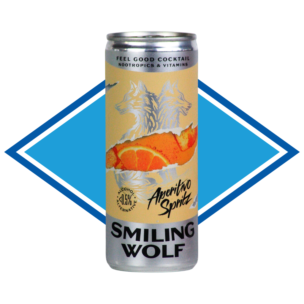 Smiling Wolf Aperitivo Spritz Pre Mixed Ready to Drink Cocktail Alcohol Free Drinks Company