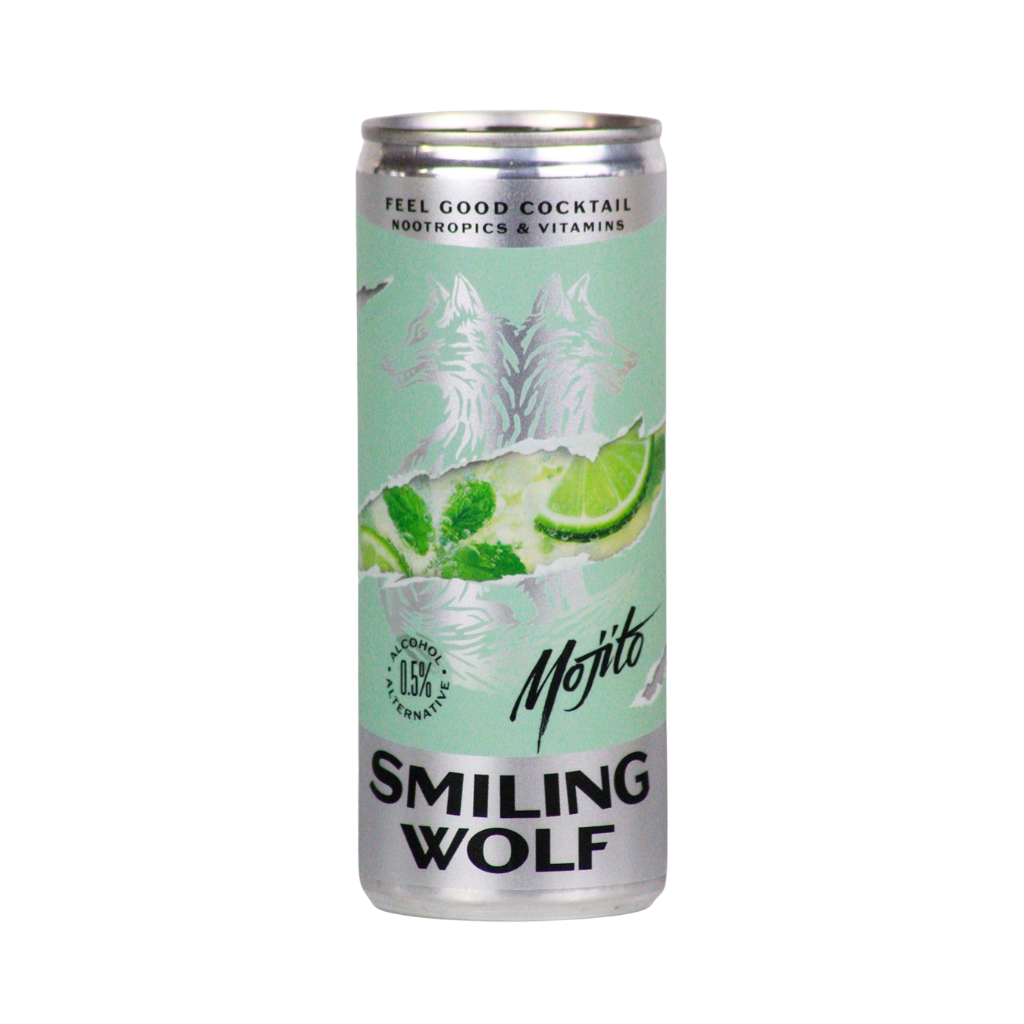 Smiling Wolf Mojito Pre Mixed Ready to Drink Cocktail Alcohol Free Drinks Company