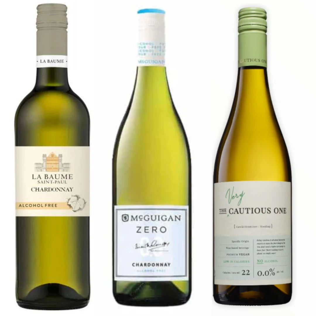 Alcohol Free White Wine Introduction Bundle – Non Alcoholic White Wine Tasting Trio Dry Drinker