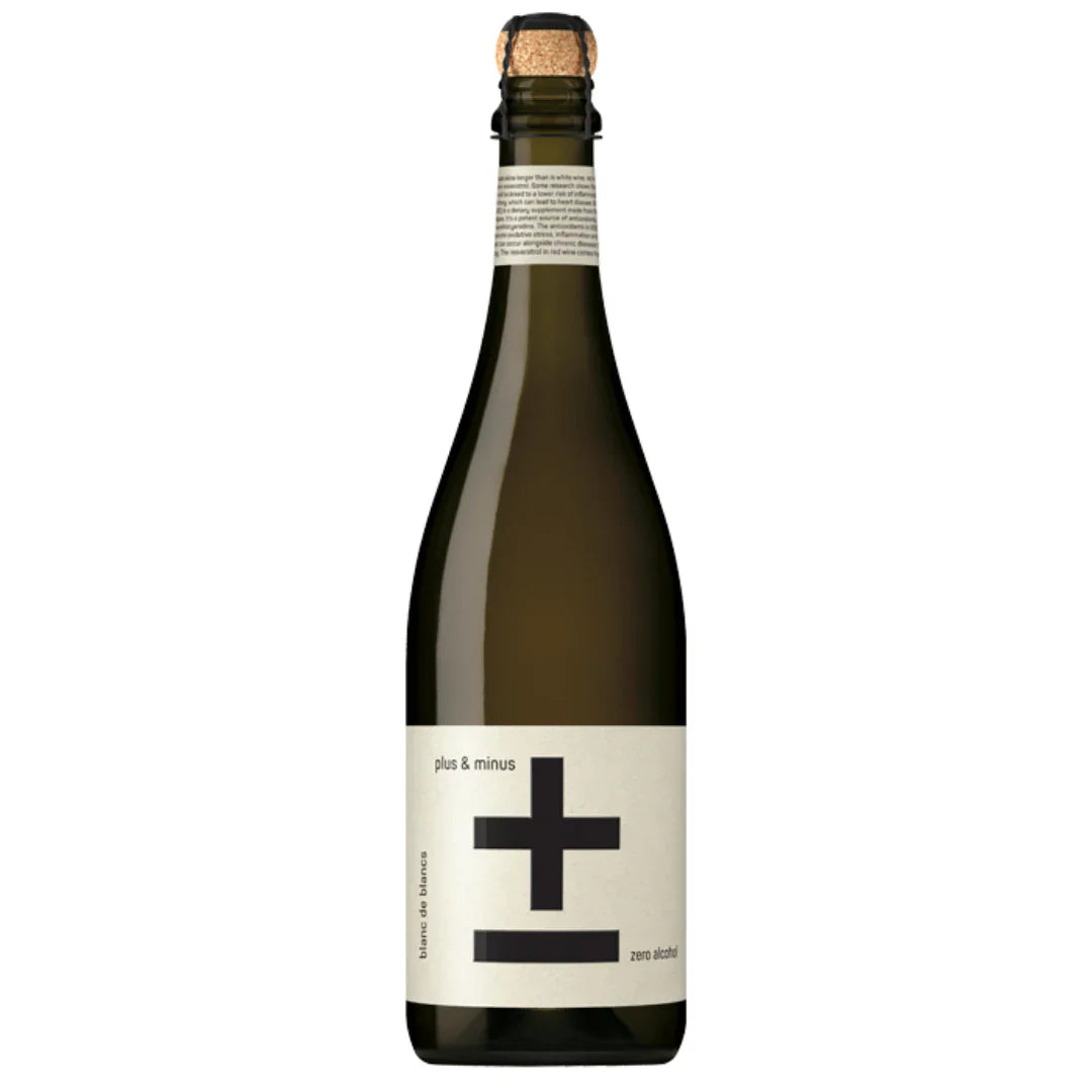Plus & Minus Blanc de Blancs NV – Alcohol Free Sparkling Wine