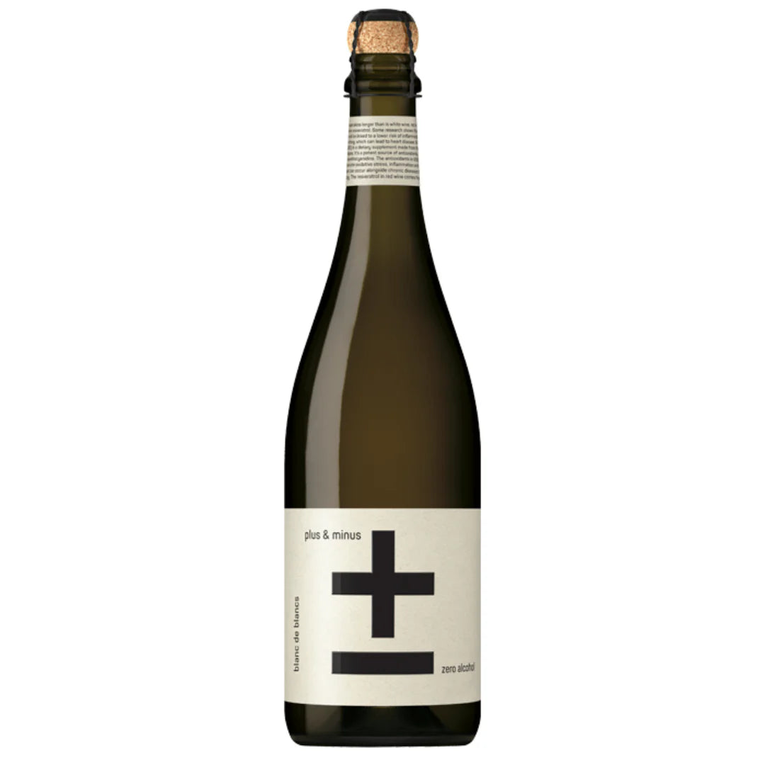 Plus & Minus Blanc de Blancs NV – Alcohol Free Sparkling Wine Dry Drinker