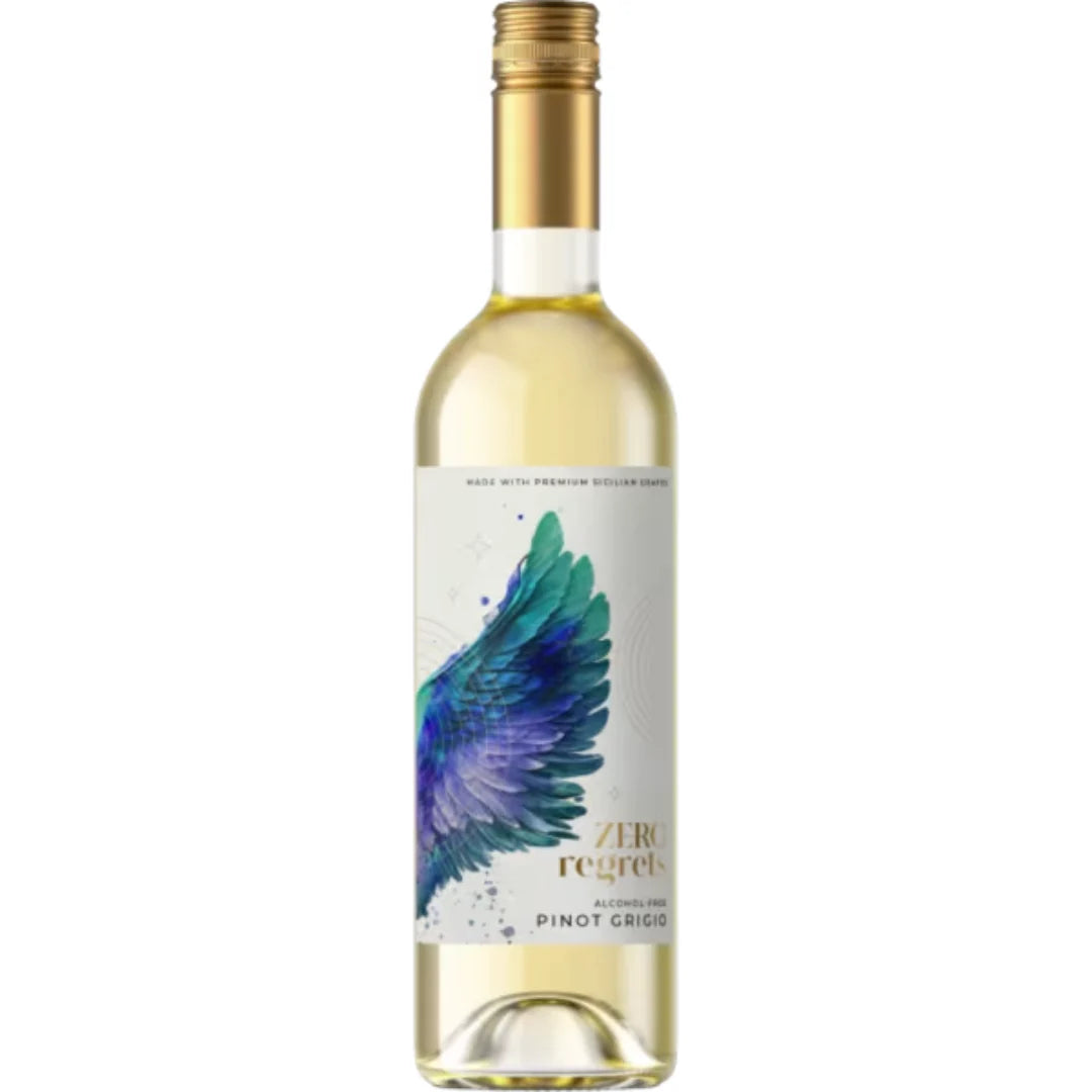 Zero Regrets Alcohol Free White Wine - Premium Non Alcoholic White Wine Dry Drinker