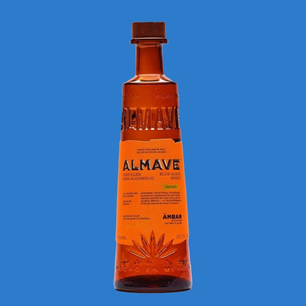 Almave 'Ambar' Blue gave Alcohol Free Tequila Spirit (0.5% ABV) Wise Bartender