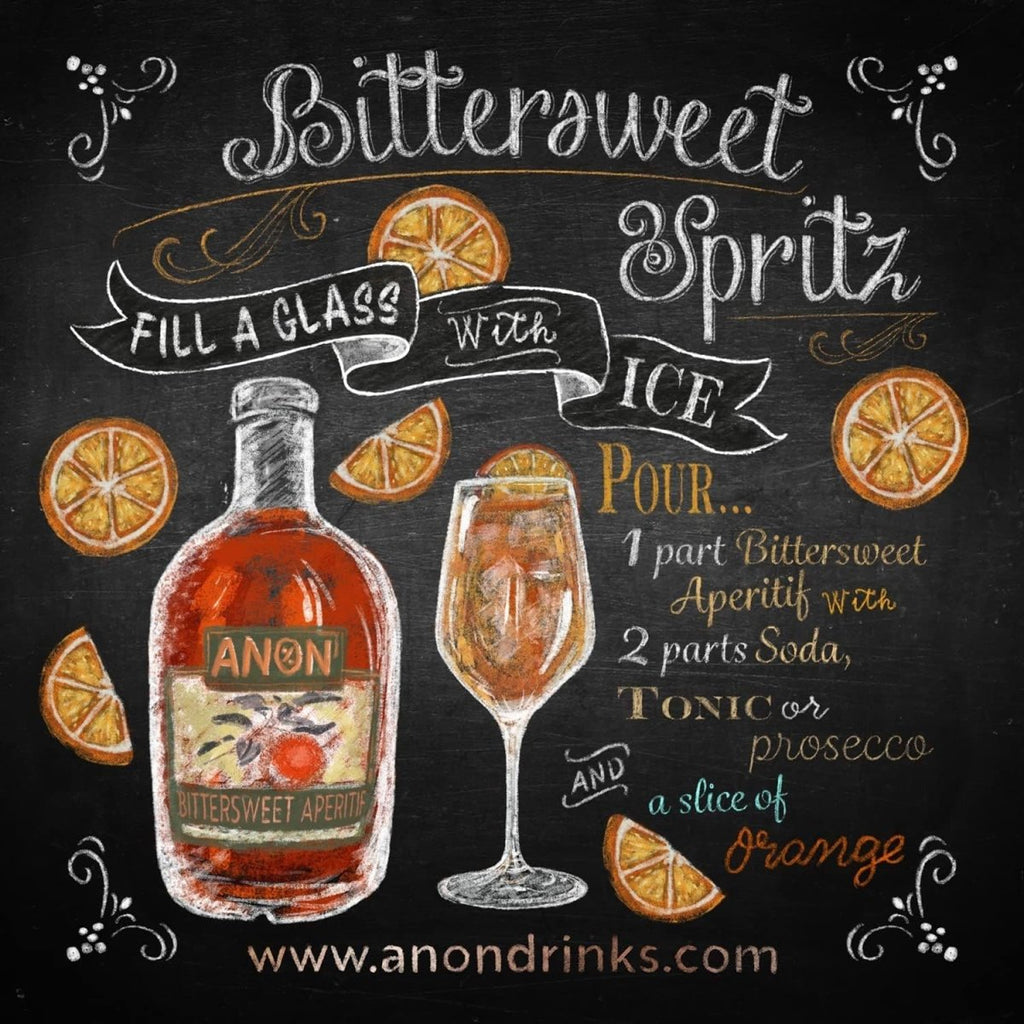 Anon Alcohol Free Bittersweet Aperitif (0% ABV) Wise Bartender