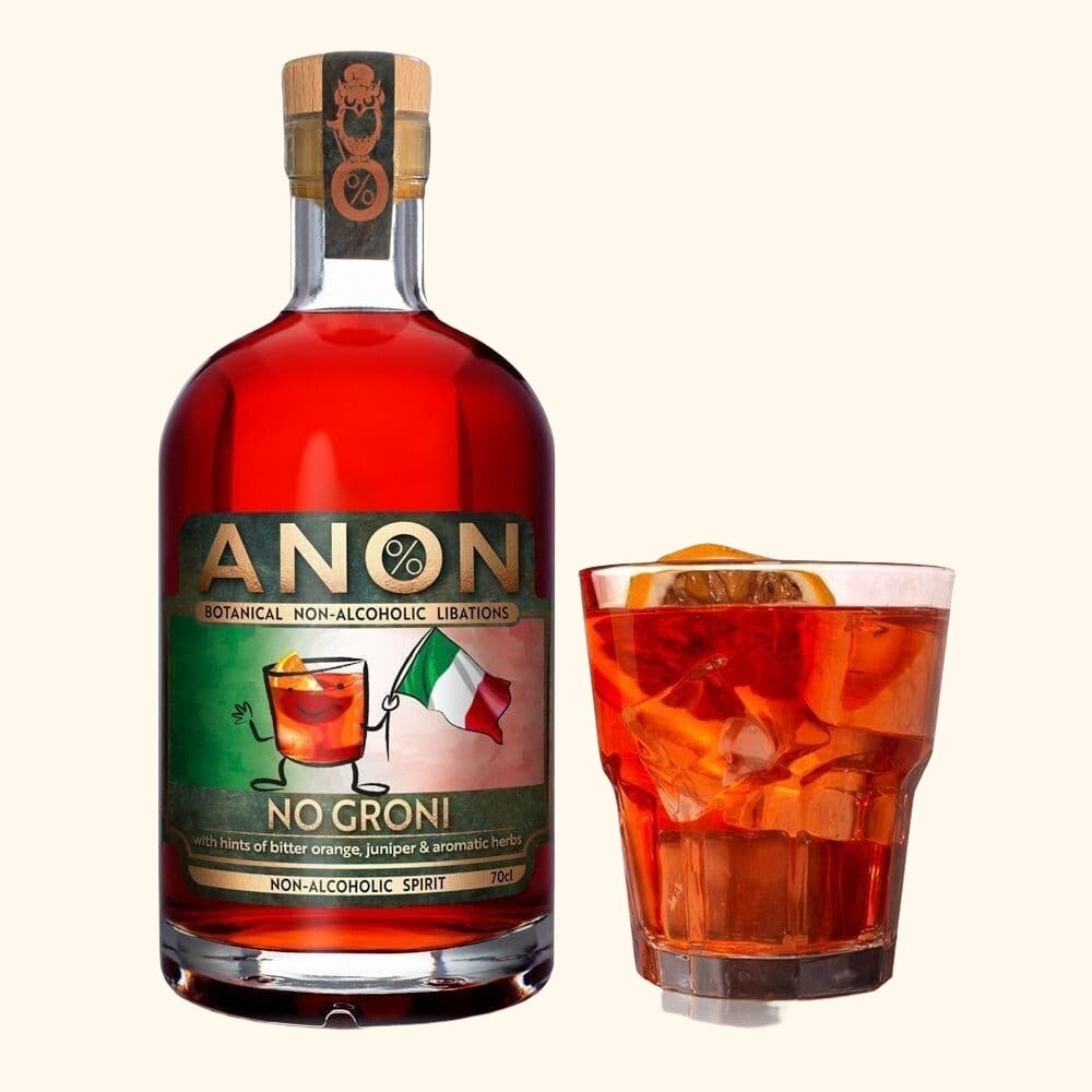 Anon Alcohol Free NoGroni (0% ABV) Wise Bartender
