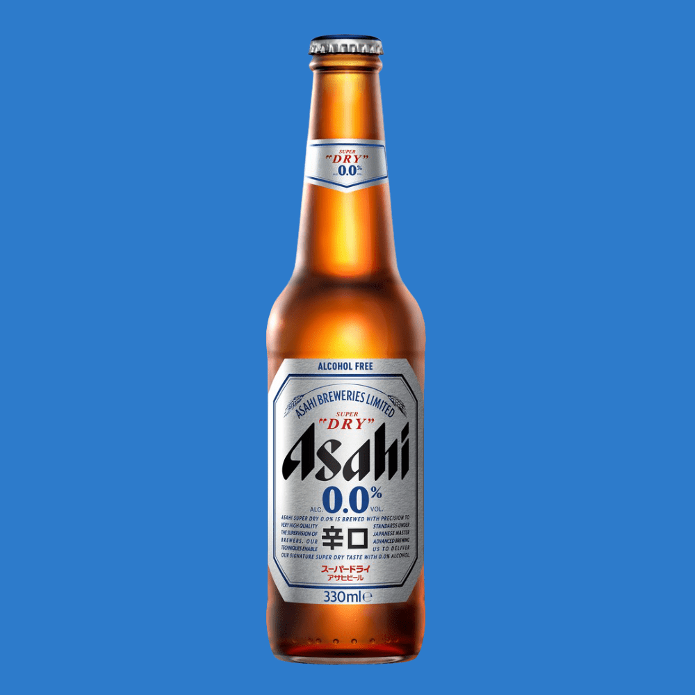 Asahi Super Dry Lager Alcohol Free Beer Bottle (0.5% ABV) Wise Bartender