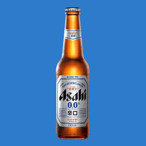 Asahi Super Dry Lager Alcohol Free Beer Bottle (0.5% ABV) Wise Bartender