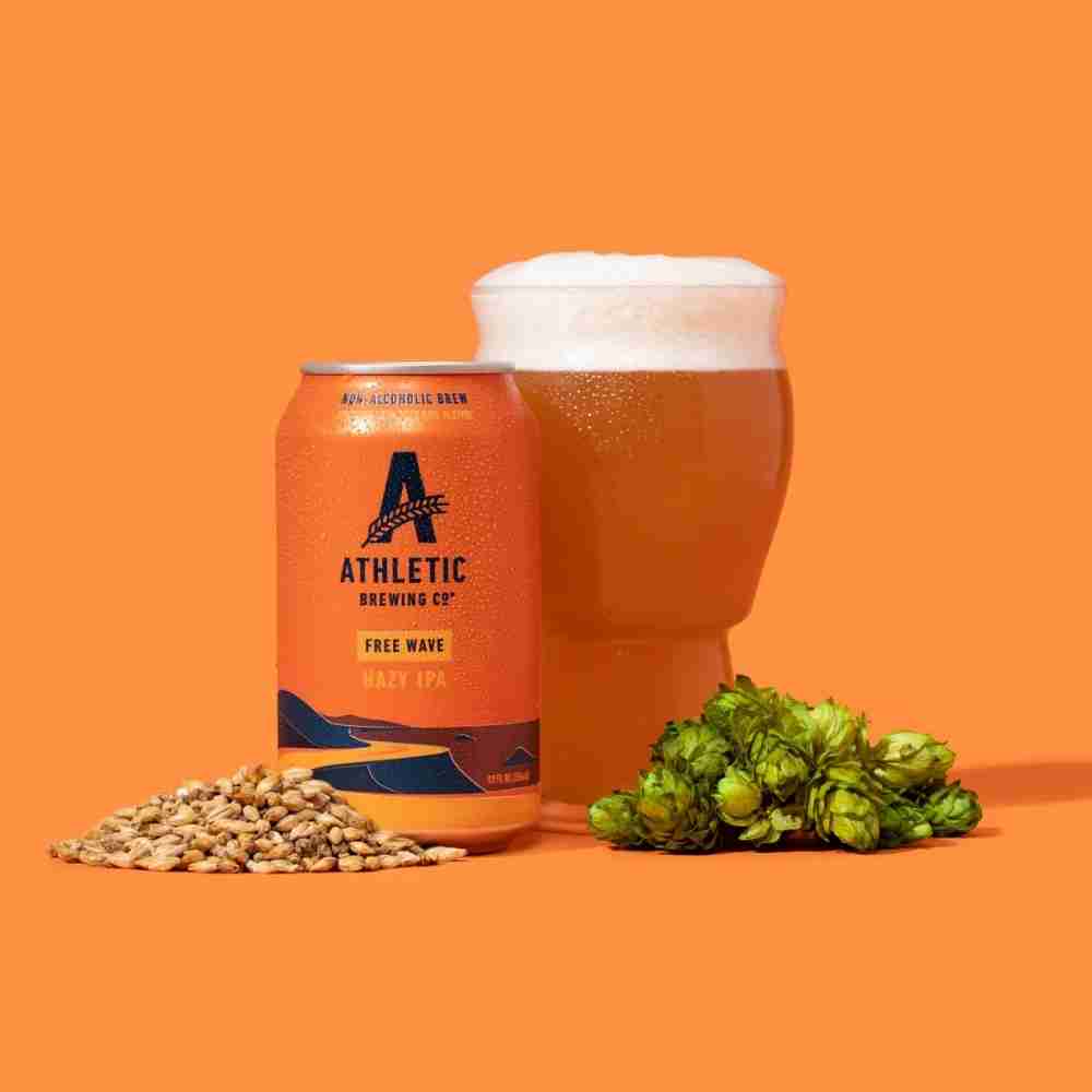 Athletic Brewing Co. Free Wave Alcohol-Free Hazy IPA (0.5% ABV) Wise Bartender
