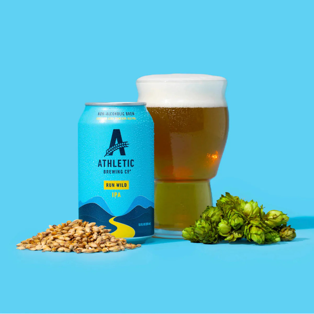 Athletic Brewing Co. Run Wild Alcohol-Free IPA (0.5% ABV) Wise Bartender
