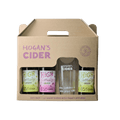 Hogan’s Alcohol Free Cider Gift Box – 2× High Sobriety Original, 1× Raspberry & Branded Glass Dry Drinker