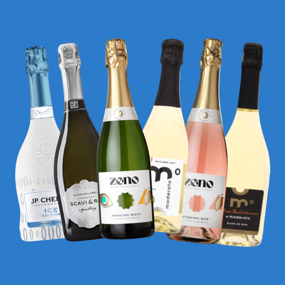 'Lovely Bubbly' 3 or 6 Bottle Alcohol Free Sparkling Wine Wise Pack (Save 5%) Wise Bartender