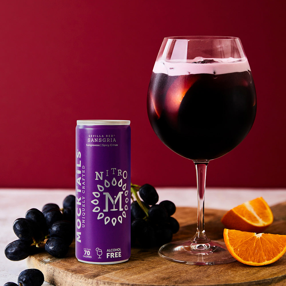 Mocktails Seville Red Sansgria - Alcohol Free Cocktail Dry Drinker